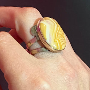 Huge SS Designer DTR Stone Ring