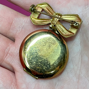 Old Enamel Locket Pin