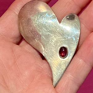Huge SS Garnet Pendant