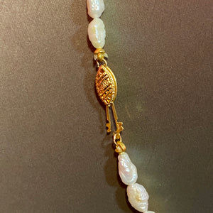 14K Gold Pearl Coral Necklace