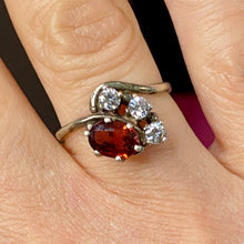 Load image into Gallery viewer, Sterling Garnet Ring 6.75
