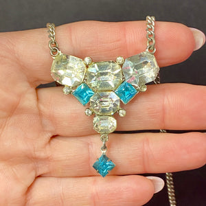 Older Crystal Rhinestone Necklace Deco ( as found )