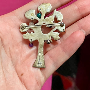 SS Gemstone Tree Pin