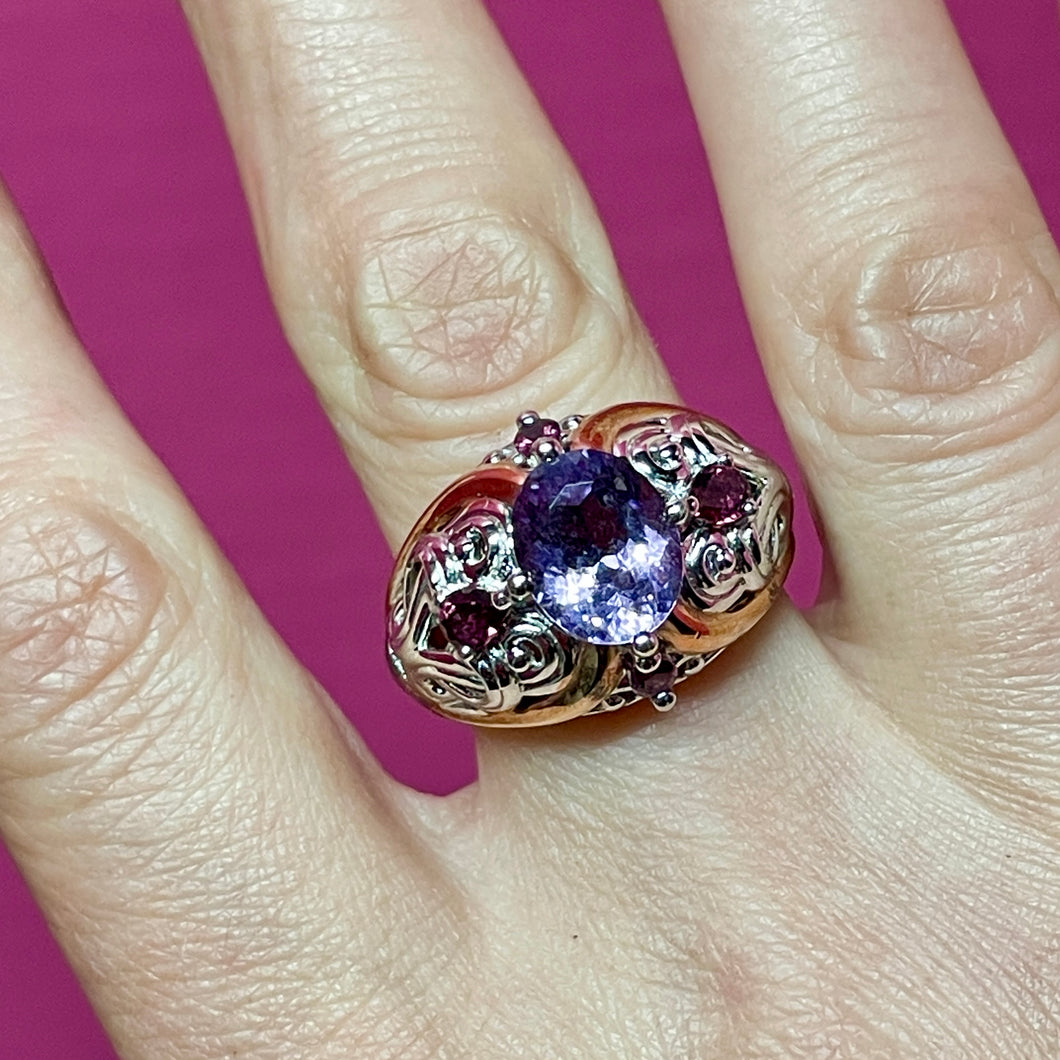 Valettuti SS Amethyst Garnet Ring