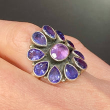 Load image into Gallery viewer, Sterling Nicky Butler Amazing Amethyst Tourmaline Ring Size 7
