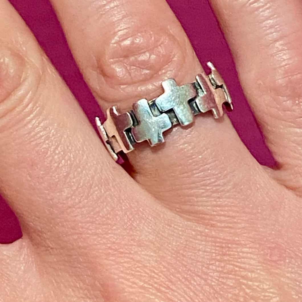 Studio Artist Cross Ring Signed