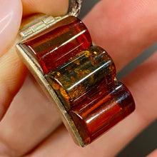 Load image into Gallery viewer, Sterling Mixed Amber Pendant Necklace
