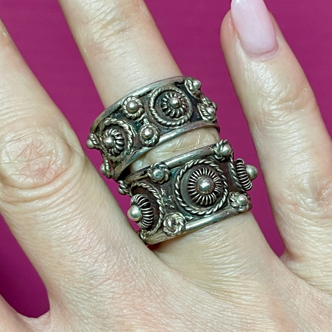 SS Hand Made Band Ring Set