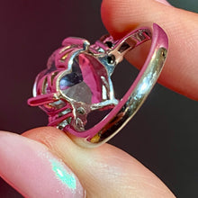Load image into Gallery viewer, SS Rare Fancy Cut Amethyst Ring With Side Stones
