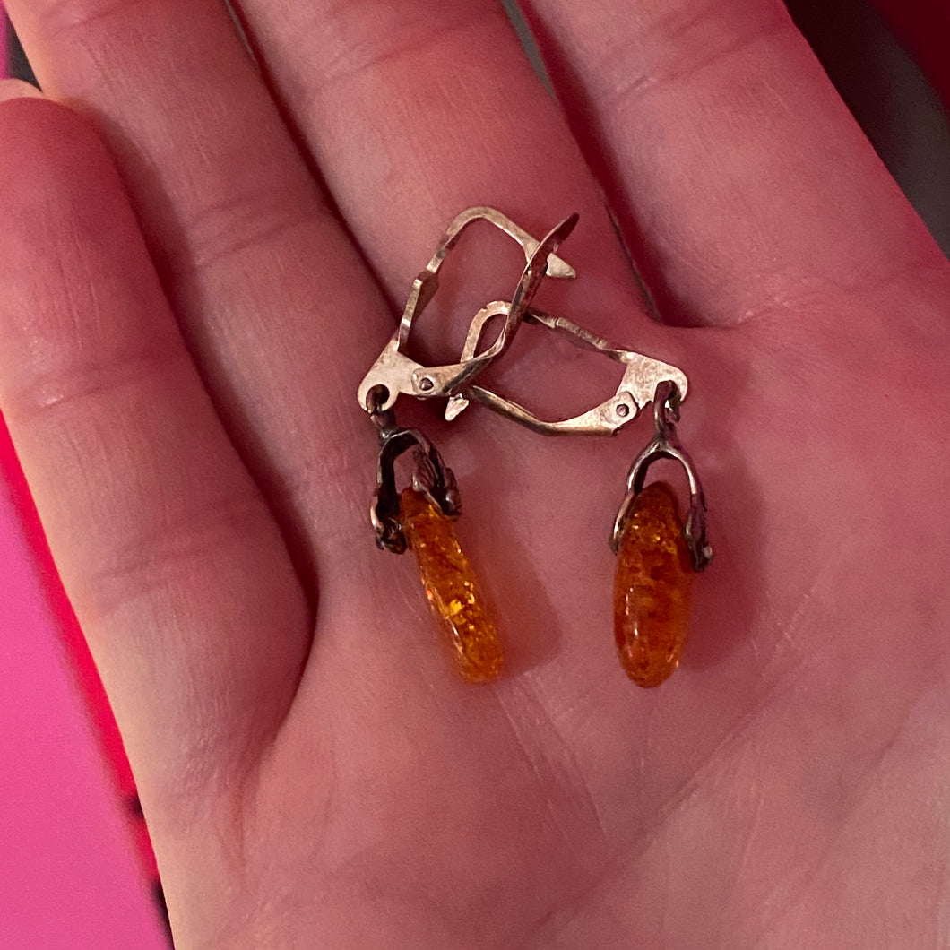 SS Amber Earrings