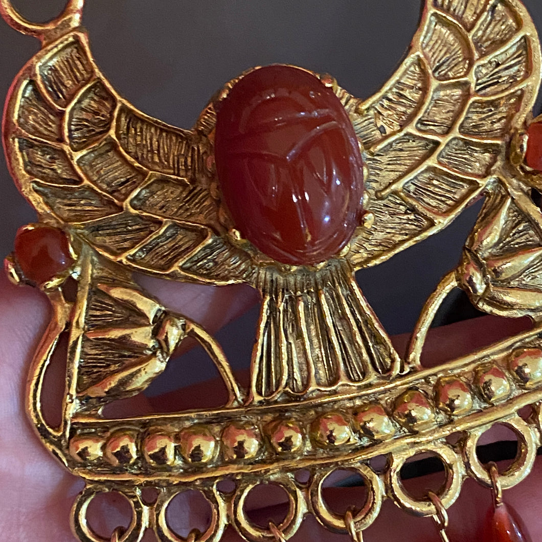 Egyptian Revival Carnelian Neck Piece