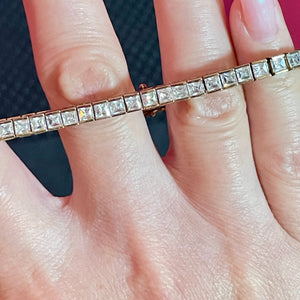 SS Vermel Square Cut CZ Bracelet