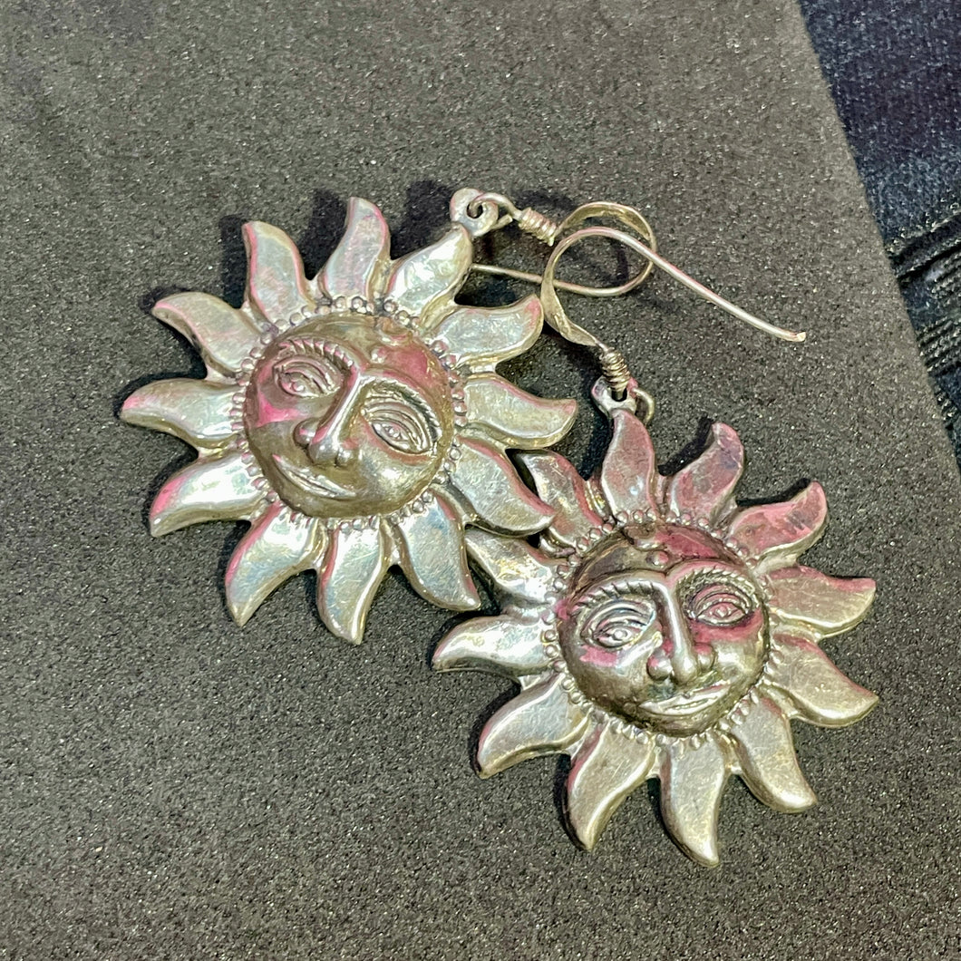 Sterling Sun Earrings