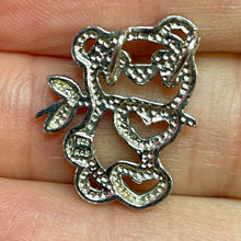 Load image into Gallery viewer, Sterling Black Diamond Panda Slide

