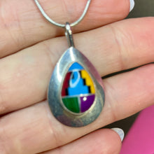 Load image into Gallery viewer, SS Inlaid Pendant &amp; Chain
