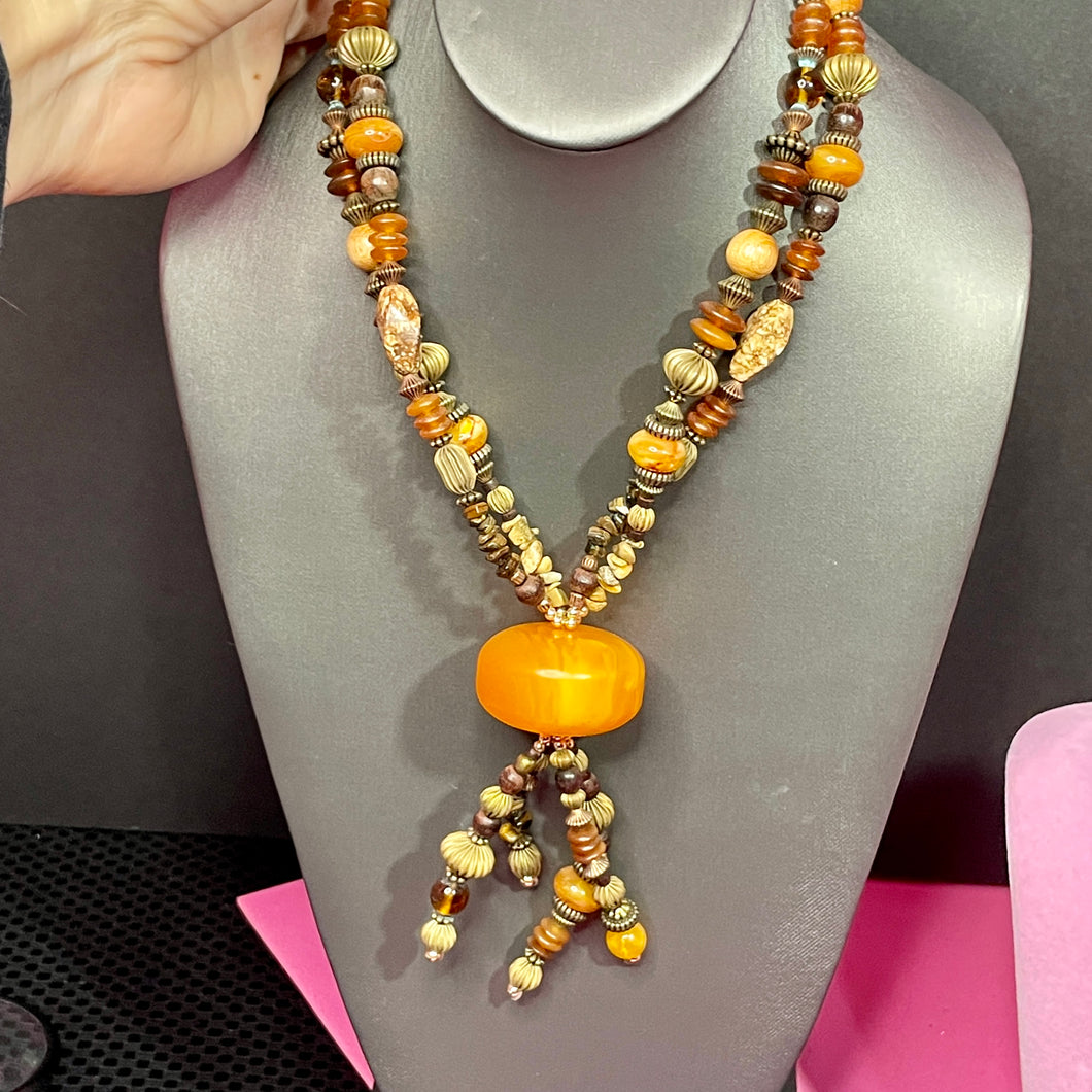 Faux Copal Necklace Edgar Vet Fund