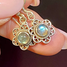 Load image into Gallery viewer, Sterling Bright Moonstone Earrings
