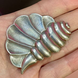 Sterling Shell Pin