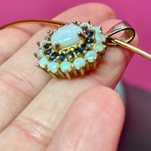 Load image into Gallery viewer, SS Vermeil Opal Sapphire Pendant
