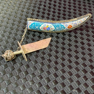 Enamelled Sword Pin