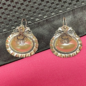 Old Artist Signed 800 Silver Eartings