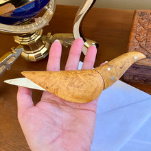 Load image into Gallery viewer, MCM Burl Wood Bird Letter Opener
