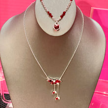 Load image into Gallery viewer, SS Red Crystal Necklace &amp; Bracelet
