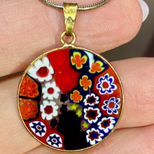 Load image into Gallery viewer, Sterling Vermeil Murano Pendant &amp; Chain
