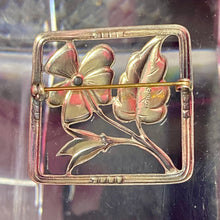 Load image into Gallery viewer, Sterling Art Deco Pansy Pin 12g
