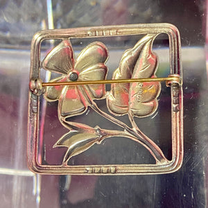 Sterling Art Deco Pansy Pin 12g