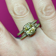 Load image into Gallery viewer, SS Vermeil Yellow CZ Ring
