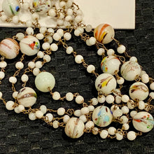 Load image into Gallery viewer, Old Flapper Glass Necklace (as found)
