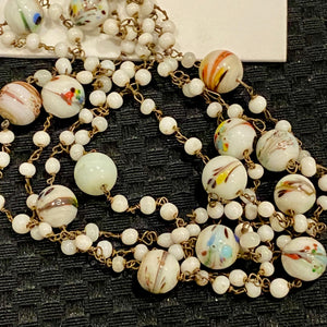 Old Flapper Glass Necklace (as found)