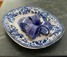 Load image into Gallery viewer, Artist Made Faux Denim Napkin Rings
