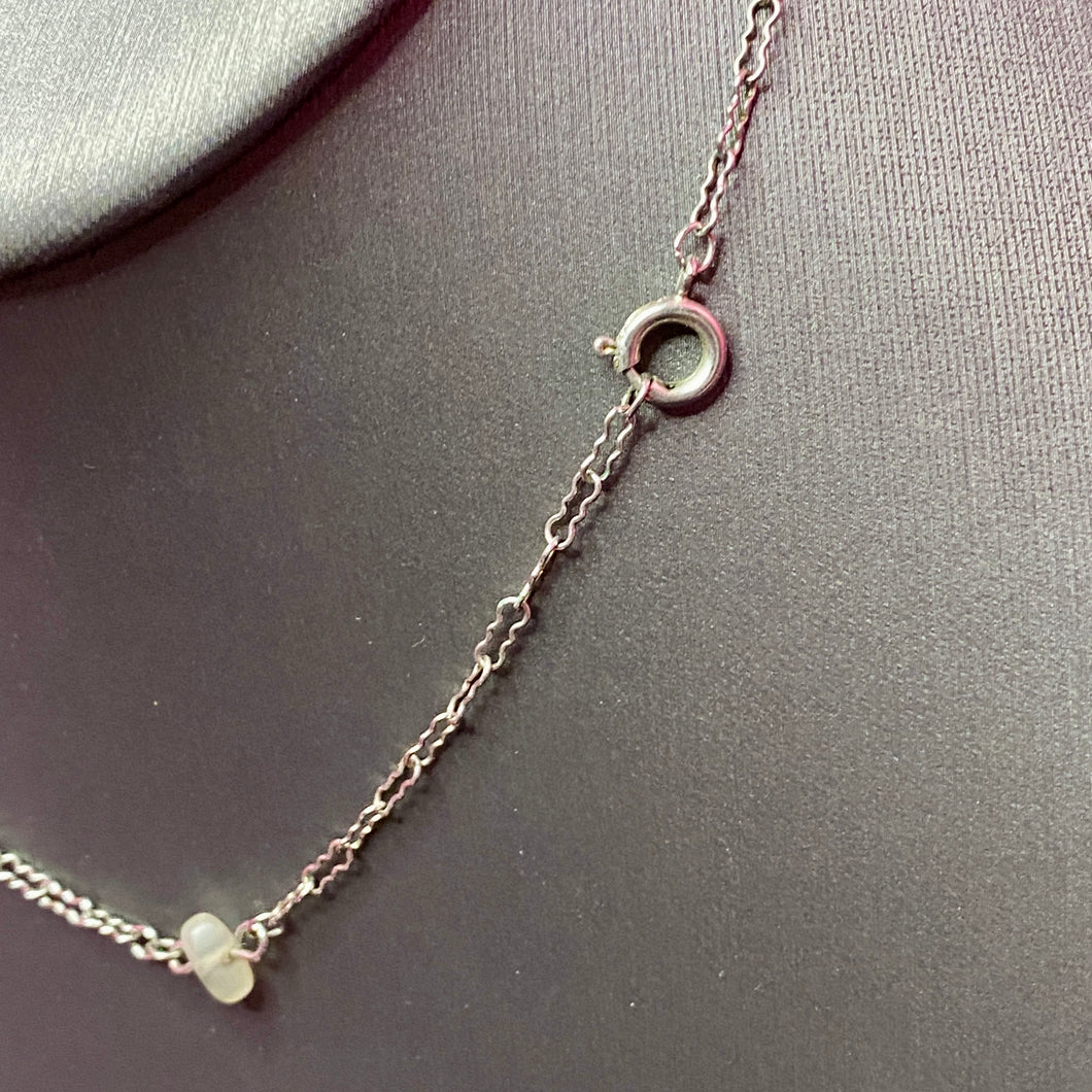 Old Paperclip Glass Necklace