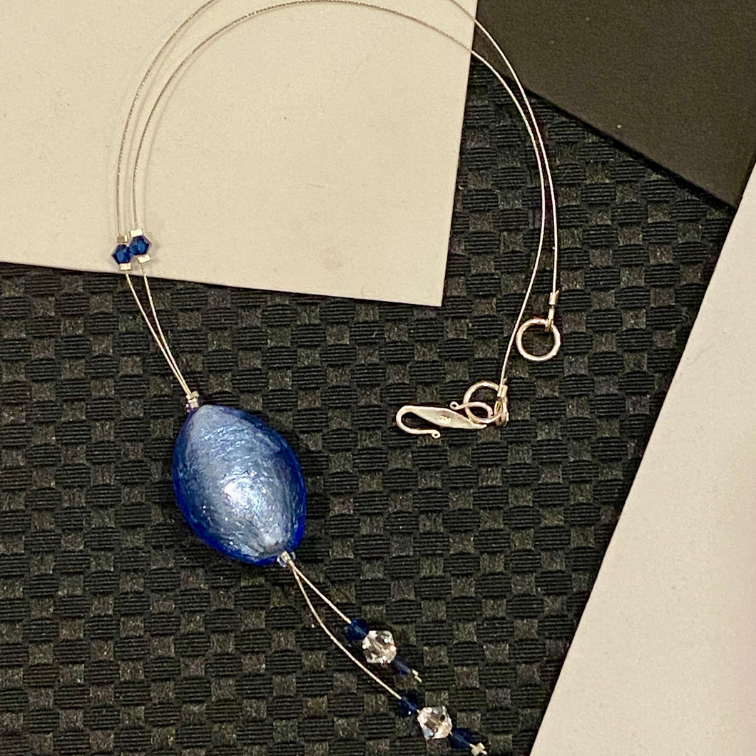 Sterling Art Glass Delicate Necklace