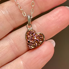 Load image into Gallery viewer, SS Druzy Heart Pendant Necklace
