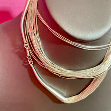 Load image into Gallery viewer, SS Handmade Long Liquid Silver Necklace
