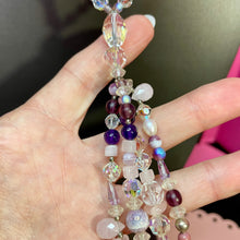 Load image into Gallery viewer, Sterling Gemstone Crystal Glass Very Long Tassel Necklace
