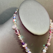 Load image into Gallery viewer, Sterling Gemstone Crystal Glass Very Long Tassel Necklace
