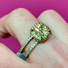 Load image into Gallery viewer, SS Vermeil Yellow CZ Ring
