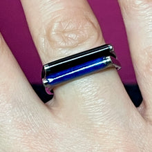 Load image into Gallery viewer, SS Lapis Onyx Ring Set
