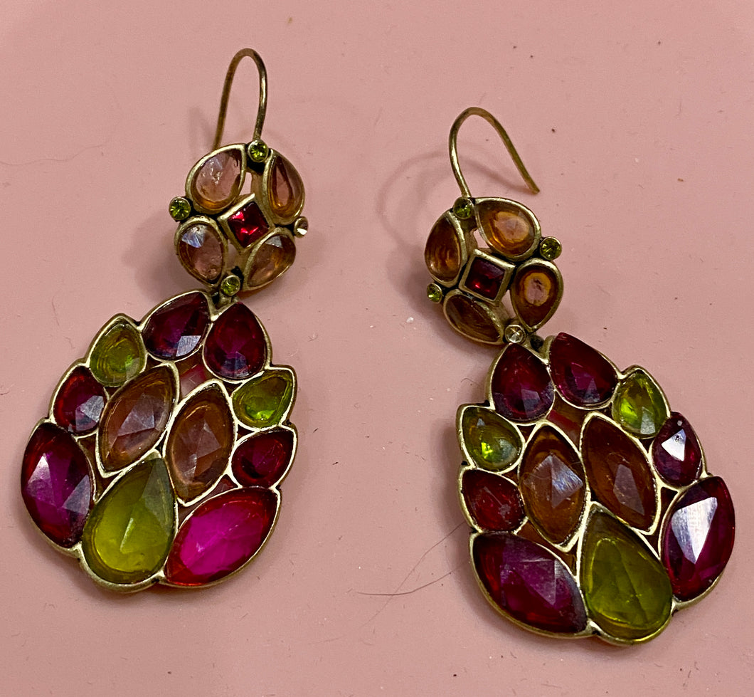 ❤️ Cut Glass Chandelier Earrings