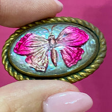 Load image into Gallery viewer, Very Special Old &amp; Bright Goofus Glass Butterfly Pin
