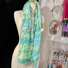 Load image into Gallery viewer, Huge Tie Dye Silk Charmeuse Scarf
