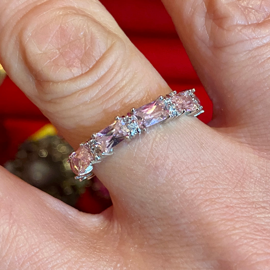 SS CZ Band Ring