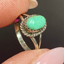 Load image into Gallery viewer, Sterling Old Turquoise Ring size 5
