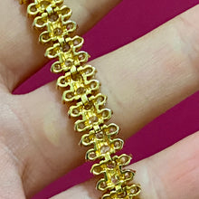 Load image into Gallery viewer, Gold Vermeil SS CZ 3 Row Line Bracelet
