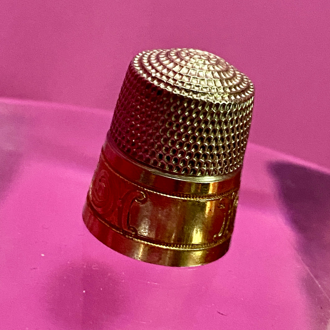 Sterling 10K Gold Thimble