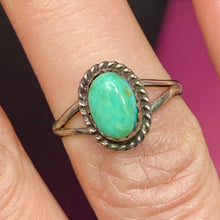Load image into Gallery viewer, Sterling Old Turquoise Ring size 5
